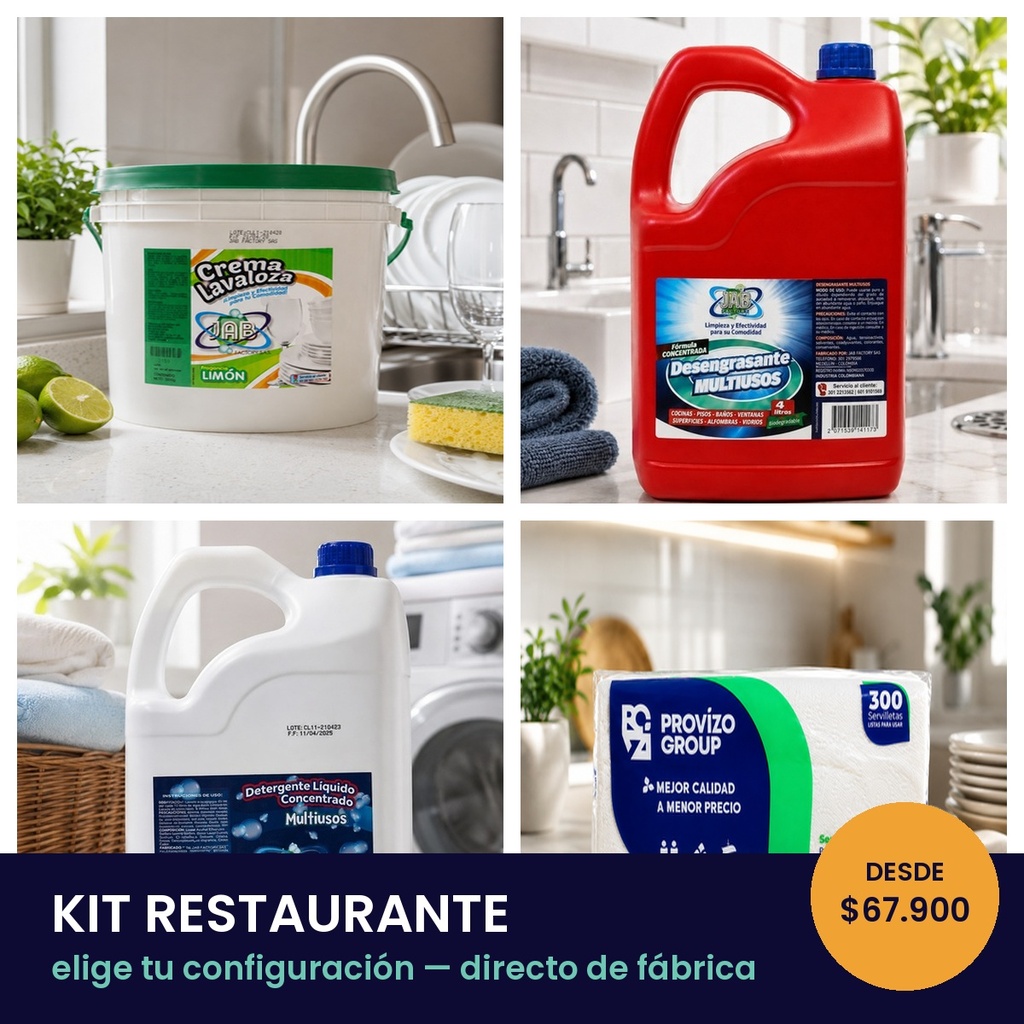 Kit Restaurante — Cocina Impecable (4 productos)