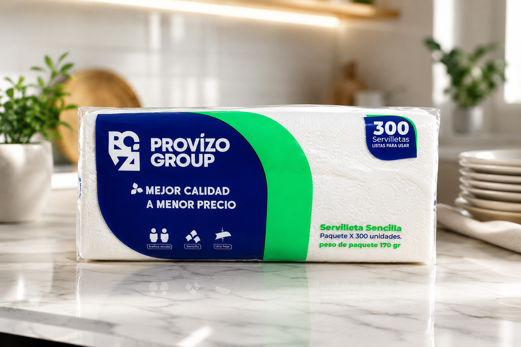 [MM-SP-C15] Servilletas PROVIZO — Caja 15 paq × 300